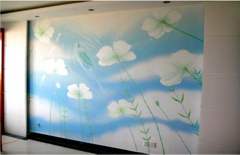 龙泉画墙绘怎么画好白云的蓬松感?