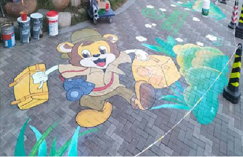 龙泉夏季画地面彩绘会遇到的问题