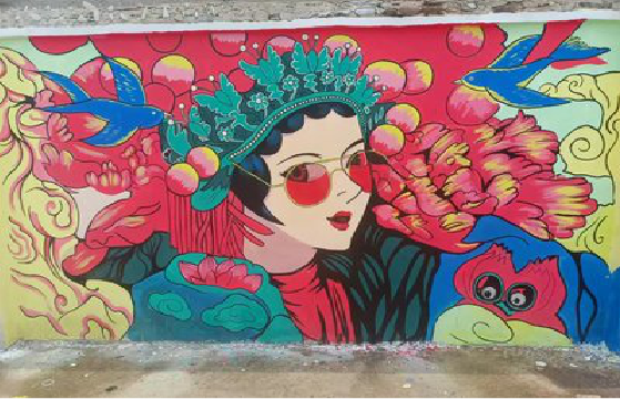 龙泉墙体彩绘-网红墙
