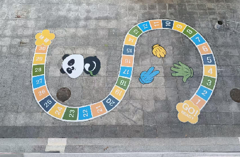 龙泉地面游戏彩绘