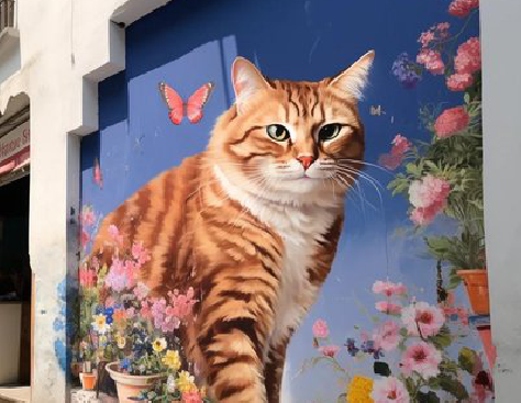 龙泉自己绘制有个性的手绘墙