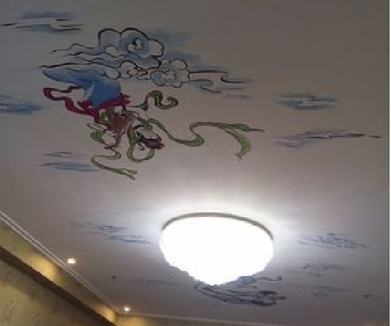 龙泉如何快速绘制天花板上的手绘墙？