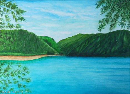 龙泉在墙绘中，如何绘画绿水青山？